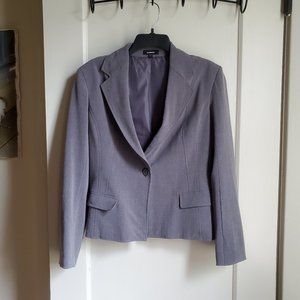 Women's Express, Fully Lined Light Grey Work Blazer, One Button Size 8